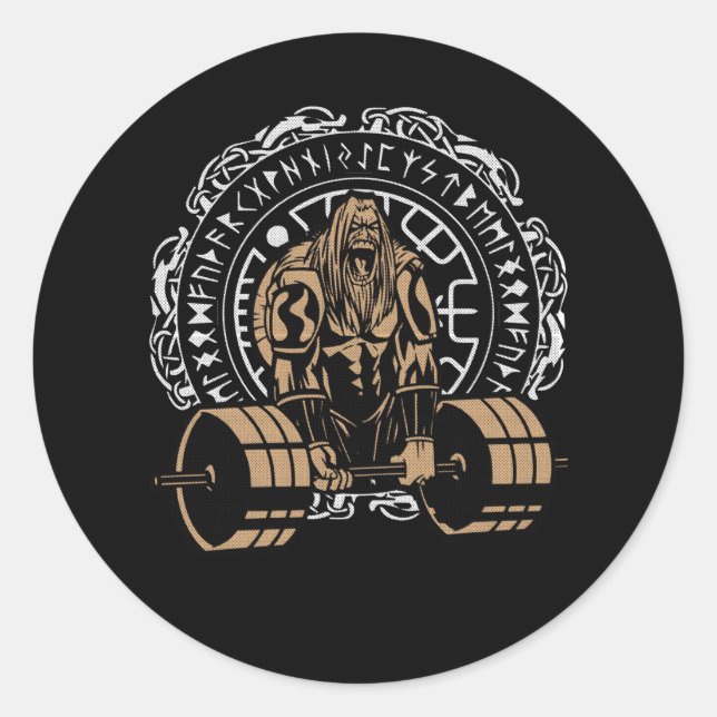 Viking Gym Classic Round Sticker (Front)
