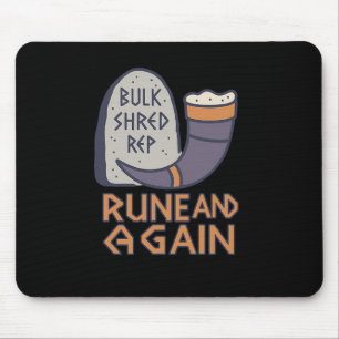 Viking Gym Rune And Gain Fitness Saying For Muscle Mouse Pad
