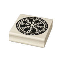 Viking Helm of Awe Design rubber stamp