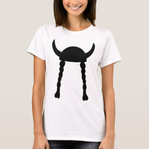 Viking Helmet and Braids T-Shirt