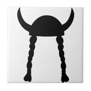 Viking Helmet and Braids Tile
