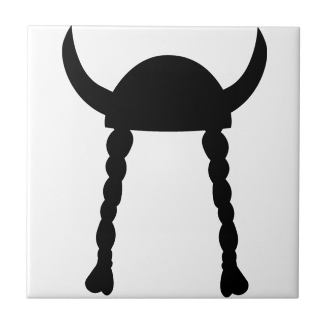 Viking Helmet and Braids Tile (Front)