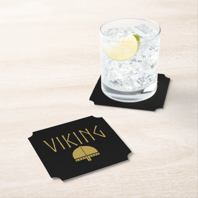 Viking Helmet Paper Coasters (Insitu)