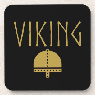Viking Helmet Plastic Coasters