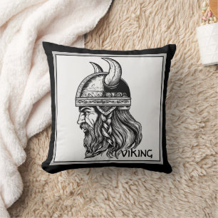 Viking in a helmet  cushion