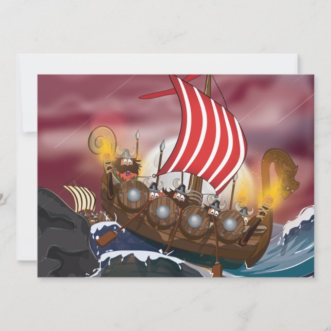 Viking Invasion Fleet Invitation (Front)