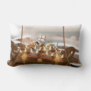 Viking Invasion Fleet Lumbar Cushion