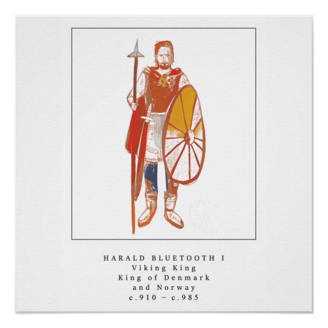 Viking King Harald Bluetooth Poster (Front)