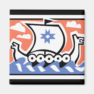 Viking Longboat Magnet