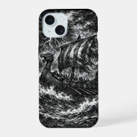 Viking Longship in the Storm — Ink Saga Art