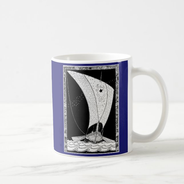 Viking Longship Sailboat Coffee Mug (Right)