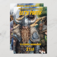 Viking mediaeval norse warriors fantasy birthday