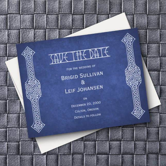 Viking Medieval Leather Wedding Save The Date (Creator Uploaded)