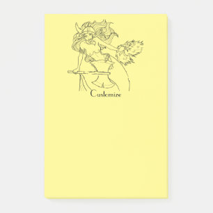 Viking Mermaid Warrior Thunder_Cove Post-it Notes
