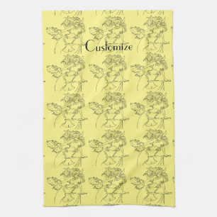 Viking Mermaid Warrior Thunder_Cove Tea Towel