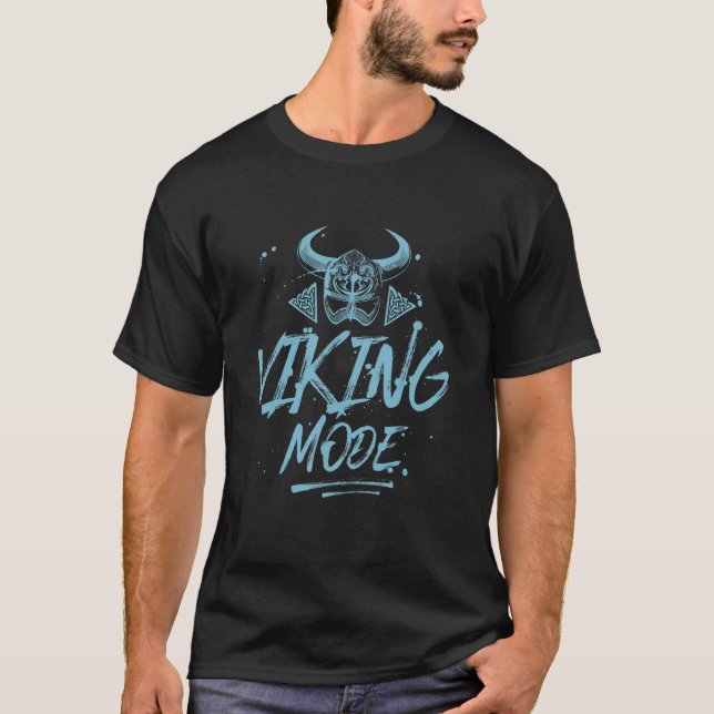 Viking Mode  Workout Boxing Mma Odin Motivation Gy T-Shirt (Front)
