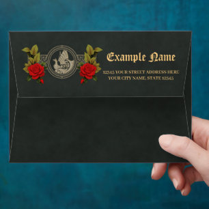 Viking mystical charm with elegant Celtic knots.  Envelope