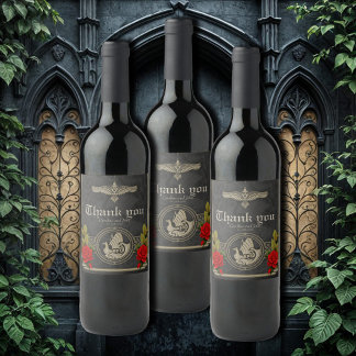 Viking mystical charm with elegant Celtic knots.  Wine Label