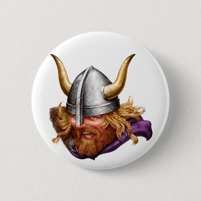 Viking, Norse, Norsemen 6 Cm Round Badge (Front)