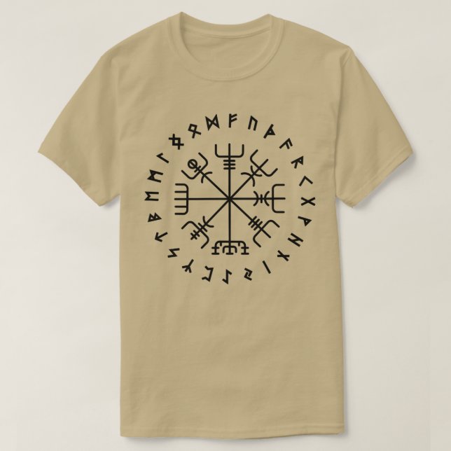 Viking Norse Protection Compass with Circle Runes  T-Shirt (Design Front)