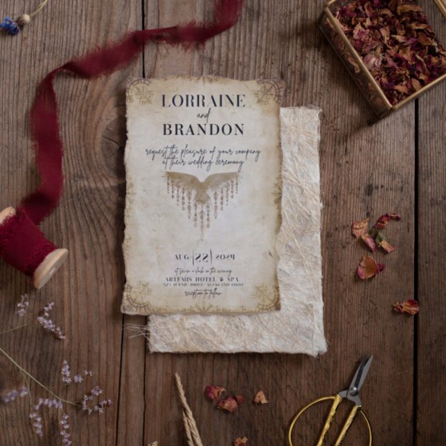 Viking Norse Saga Wedding Invitation  (Norse Saga Viking inspired alternative wedding invitation)