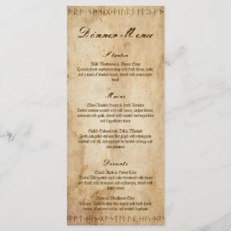 Viking Norse Wedding Dinner Menu