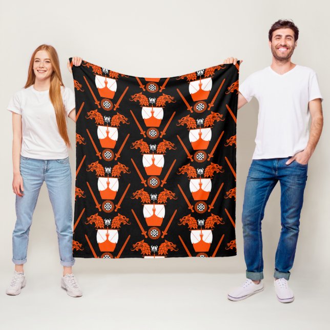 Viking Norsemen Fleece Blanket (In Situ)