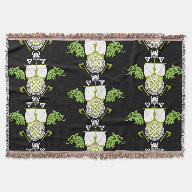 Viking Norsemen Throw Blanket (Front)