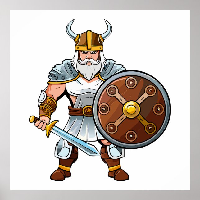Viking or Gallic warrior Poster (Front)