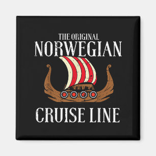 Viking Original Norwegian Cruise Line Funny Men Wo Magnet