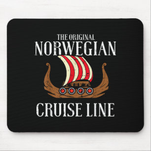 Viking Original Norwegian Cruise Line Funny Men Wo Mouse Pad