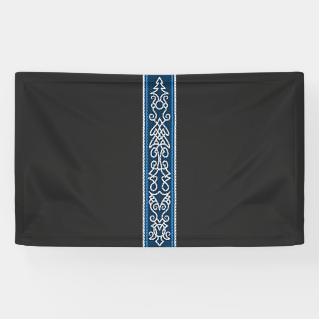 Viking Pattern Blue Banner (Horizontal)