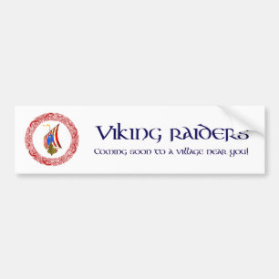Viking raiders bumper sticker