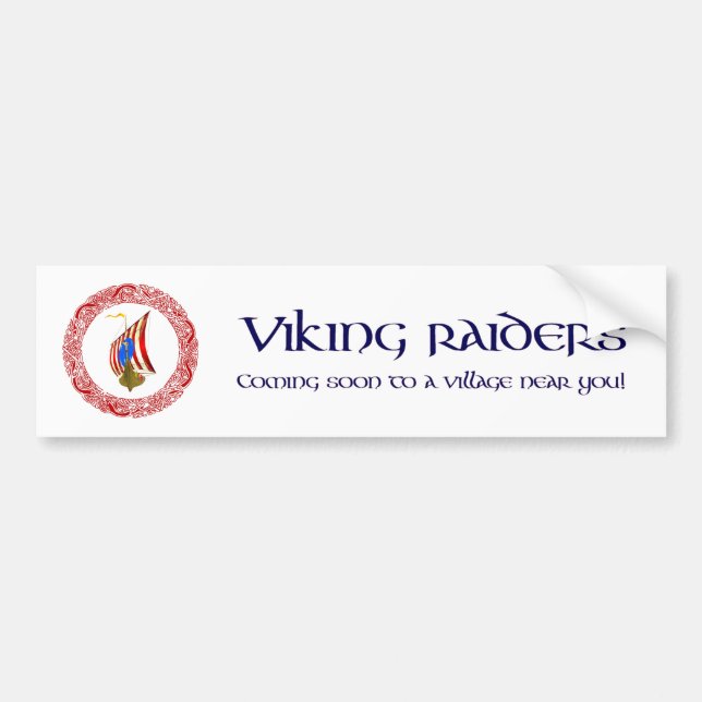 Viking raiders bumper sticker (Front)