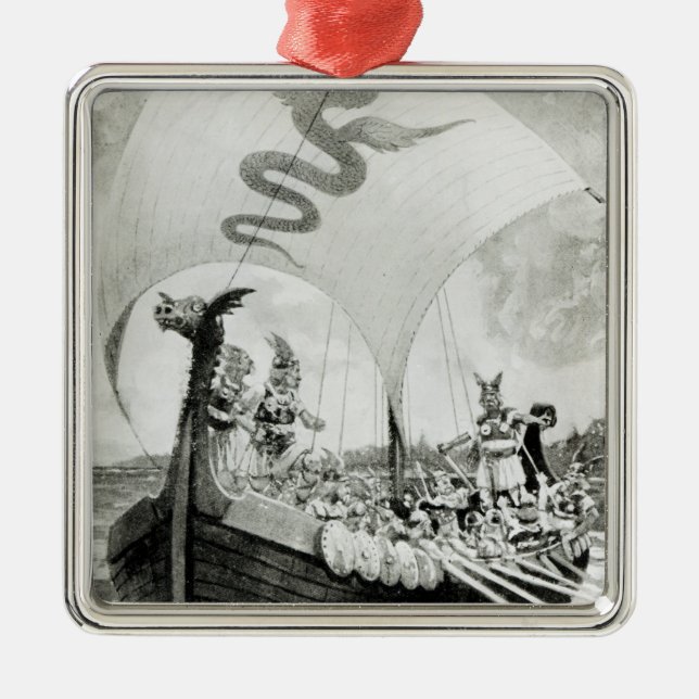 Viking Raiders Metal Ornament (Front)