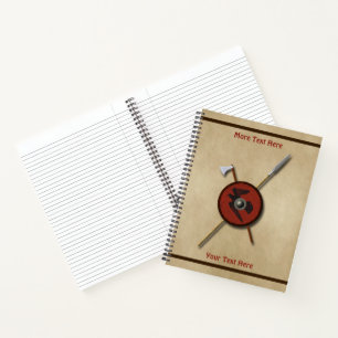 Viking Raven Shield And Weapons Notebook