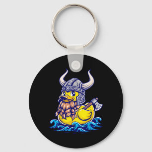 Viking Rubber Duck Funny Norse Key Ring