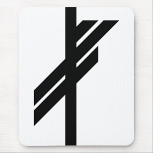 Viking Rune - Luck - black Mouse Pad