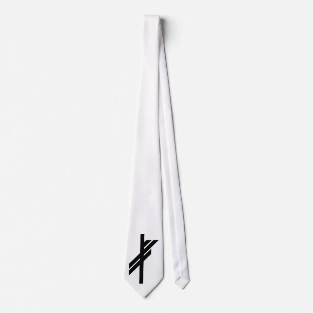 Viking Rune - Luck - black Tie (Front)