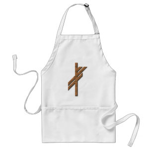 Viking rune - luck - rust standard apron