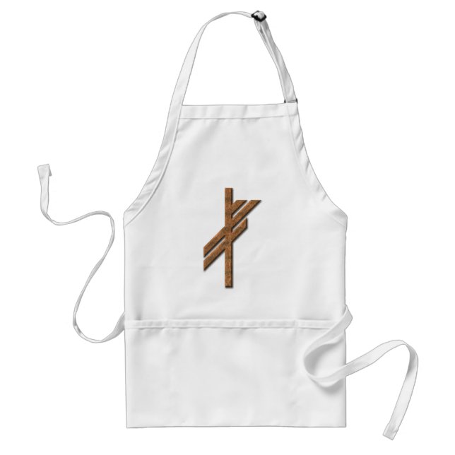 Viking rune - luck - rust standard apron (Front)