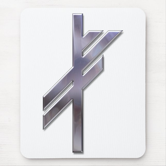 Viking Rune-luck-silver Mouse Pad (Front)