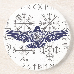 Viking Rune Raven  Coaster
