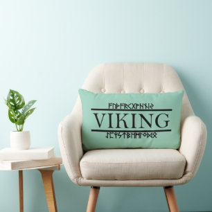 Viking Runes Throw Pillow