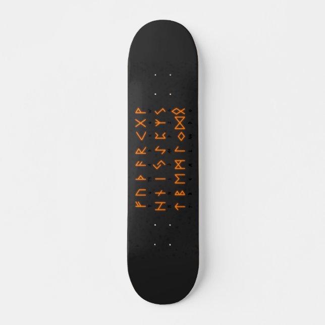 Viking Runic Alphabet  Skateboard (Front)