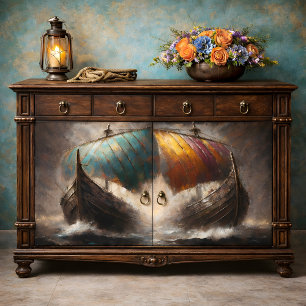 Viking Sails Clash Decoupage Tissue Paper