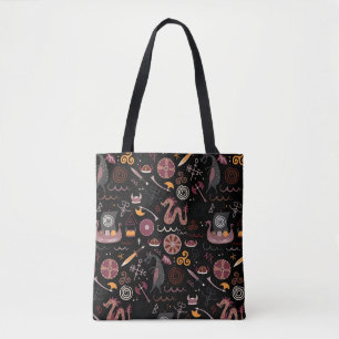 Viking: Seamless, Graphic Design. Tote Bag