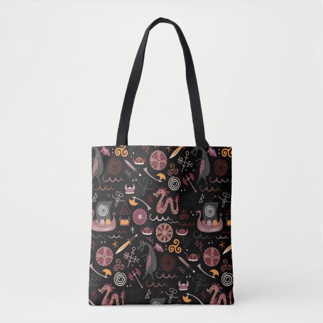 Viking: Seamless, Graphic Design. Tote Bag (Front)