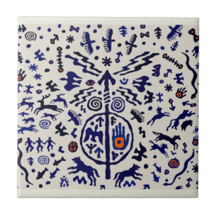 Viking Shaman Ritual Talisman Ceramic Tile