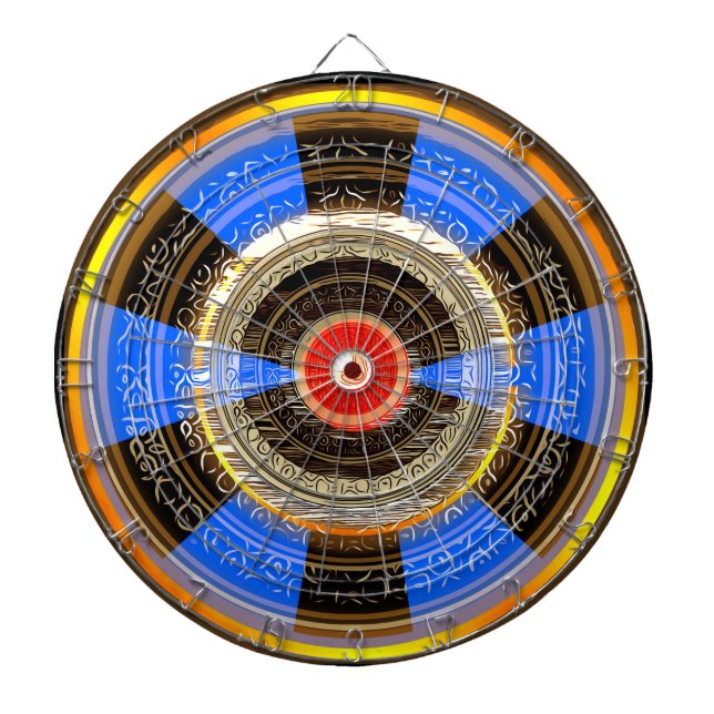 Viking Shield 18 Inch Dart Board Gift for Him (Front)